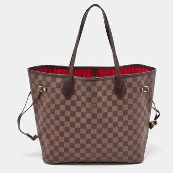 Pre Owned Louis Vuitton Damier Ebene Canvas Neverfull MM Bag