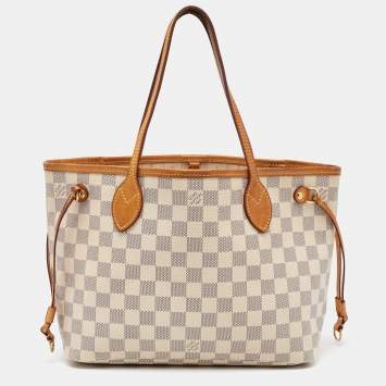 Pre Owned Louis Vuitton Damier Azur Canvas Neverfull PM Bag