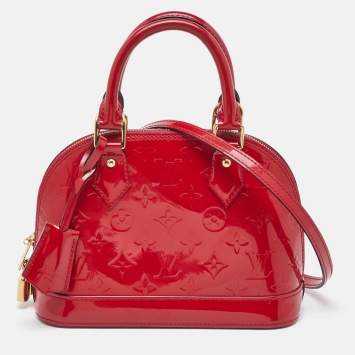 Pre Owned Louis Vuitton Indian Rose Monogram Vernis Alma BB Bag