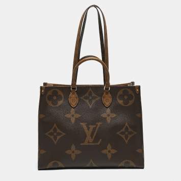 Pre Owned Louis Vuitton Monogram Reverse Giant Canvas OnTheGo GM Bag