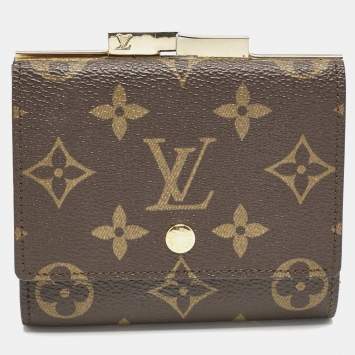 Louis Vuitton Monogram Canvas Kisslock Trifold Wallet