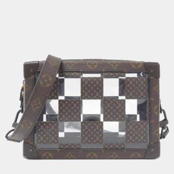 Pre Owned Louis Vuitton Brown Monogram Canvas Chess Slim Soft Trunk Shoulder Bag