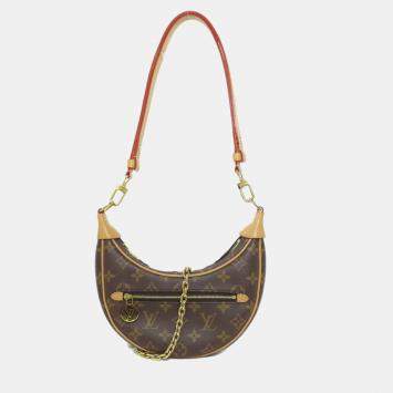 Pre Owned Louis Vuitton Brown Monogram Canvas Loop Shoulder Bag