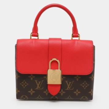 Pre Owned Louis Vuitton Red Monogram Canvas Locky BB Bag