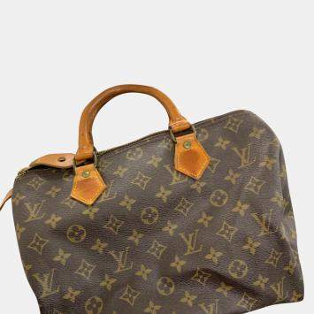 Pre Owned Louis Vuitton Brown Monogram Speedy 30 Bag