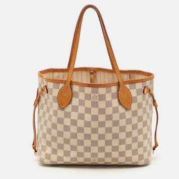 Pre Owned Louis Vuitton Damier Azur Canvas Neverfull PM Bag