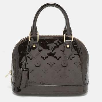 Pre Owned Louis Vuitton Amarante Monogram Vernis Alma BB Bag
