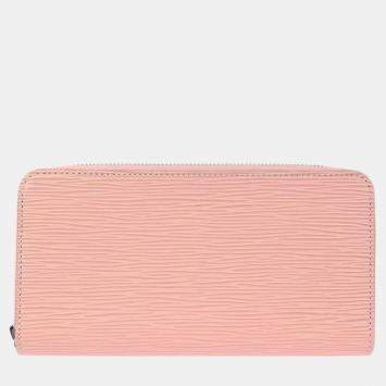 Pre Owned Louis Vuitton Pink Epi Leather Zippy Wallet