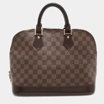 Pre Owned Louis Vuitton Damier Ebene Canvas Alma MM Bag