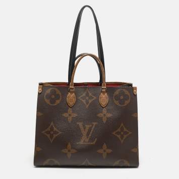 Pre Owned Louis Vuitton Monogram Reverse Giant Canvas OnTheGo GM Bag