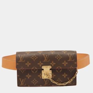 Pre Owned Louis Vuitton Monogram Canvas S Lock Belt Pouch
