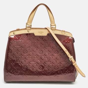 Pre Owned Louis Vuitton Fouge Fauviste Monogram Vernis Brea GM Bag