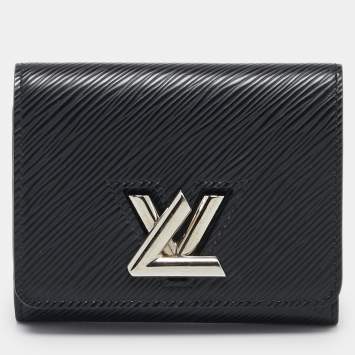 Pre Owned Louis Vuitton Black Epi Leather Twist Compact Wallet