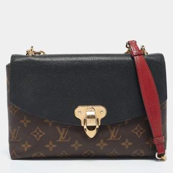 Pre Owned Louis Vuitton Black Monogram Canvas and Leather Saint Placide Bag