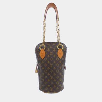 Pre Owned Louis Vuitton Brown Monogram Canvas Punching Shoulder Bag