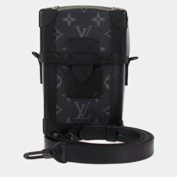Pre Owned Louis Vuitton Black Vertical Trunk Shoulder Bag 