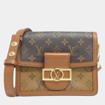 Pre Owned Louis Vuitton Monogram Reverse Canvas Dauphine Mini Shoulder Bag