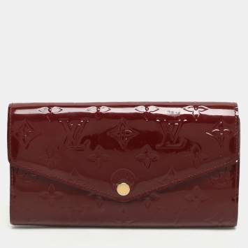 Pre Owned Louis Vuitton Pomme D’amour Monogram Vernis Leather Sarah Wallet