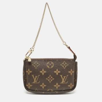 Pre Owned Louis Vuitton Monogram Canvas Mini Pochette Accessoires
