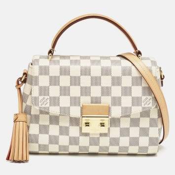 Pre Owned Louis Vuitton Damier Azur Canvas Croisette Bag