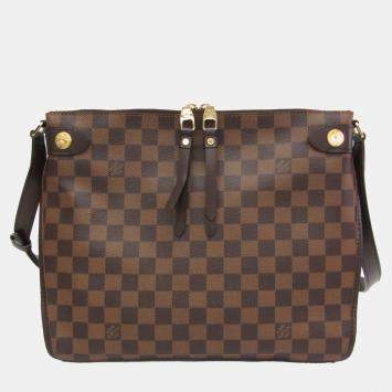 Pre Owned Louis Vuitton Brown Damier Ebene Duomo Shoulder Bag 