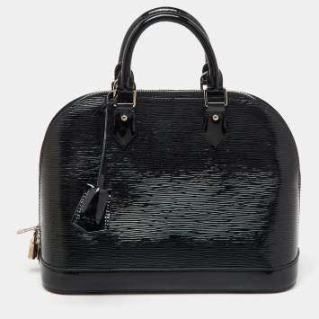 Pre Owned Louis Vuitton Black Epi Leather Alma PM Bag