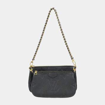 Pre Owned Louis Vuitton Black Monogram Empreinte Leather Multi Pochette Accessoires Shoulder Bag