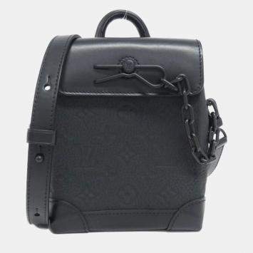 Pre Owned Louis Vuitton Black Taurillon Monogram Nano Steamer Shoulder Bag