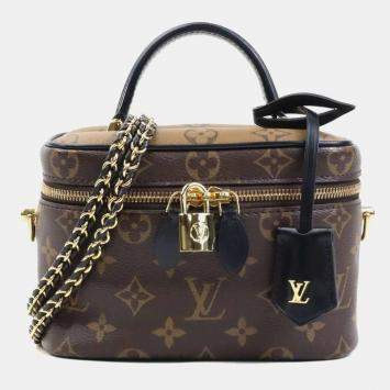 Pre Owned Louis Vuitton Brown Monogram Reverse PM Vanity  Shoulder Bag 
