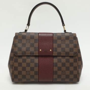Pre Owned Louis Vuitton Bordeaux Damier Ebene Canvas Bond Street Bag