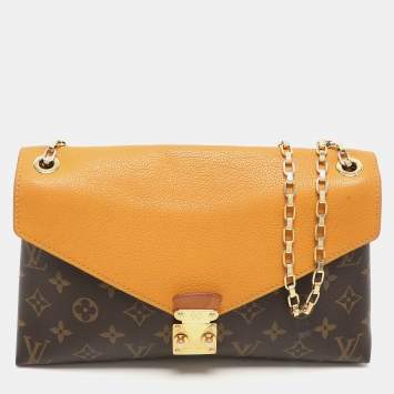Pre Owned Louis Vuitton Safran Monogram Canvas Pallas Chain Bag
