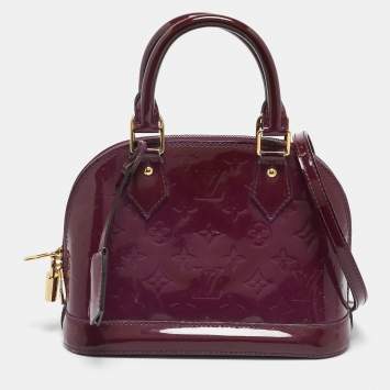 Pre Owned Louis Vuitton Amethyste Monogram Vernis Alma BB Bag