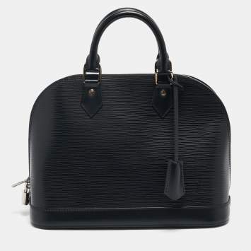Pre Owned Louis Vuitton Black Epi Leather Alma PM Bag