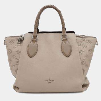 Pre Owned Louis Vuitton Galet Monogram Mahina Leather Haumea Tote Bag