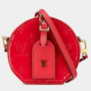 Pre Owned Louis Vuitton Red Monogram Vernis Mini Boite Chapeau Souple