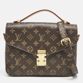 Pre Owned Louis Vuitton Monogram Canvas Pochette Metis Bag