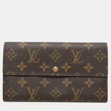 Pre Owned Louis Vuitton Monogram Canvas Sarah Wallet