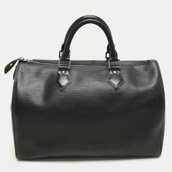 Pre Owned Louis Vuitton Black Epi Leather Speedy 30 Bag