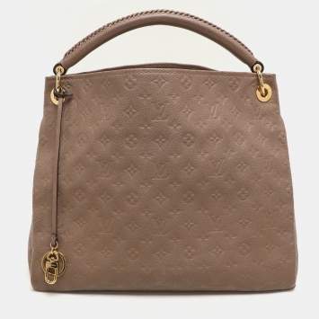 Pre Owned Louis Vuitton Beige Monogram Empreinte Leather Artsy MM Bag