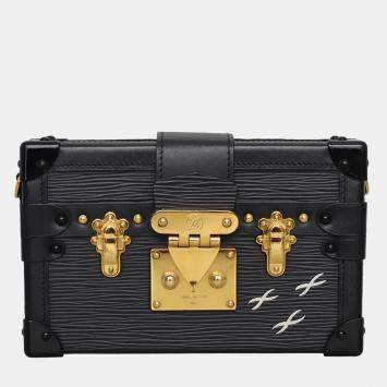 Pre Owned Louis Vuitton Black Epi Leather Petite Malle Shoulder Bag