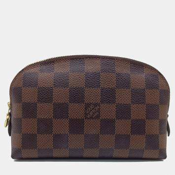 Pre Owned Louis Vuitton Brown Canvas Damier Cosmetic Pouch