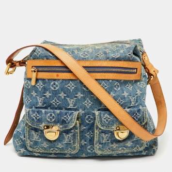 Pre Owned Louis Vuitton Monogram Denim Baggy GM Bag