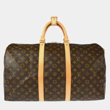 مملوكة مسبقًا Louis Vuitton Monogram Keepall 50 Duffle Travel Handbag