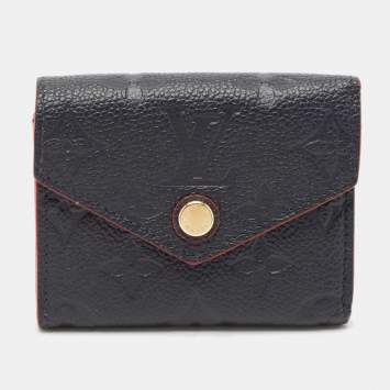 Pre Owned Louis Vuitton Marine/Rouge Monogram Empreinte Leather Zoe Wallet