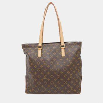 Pre Owned Louis Vuitton Brown Monogram Canvas Cabas Mezzo Tote Bag