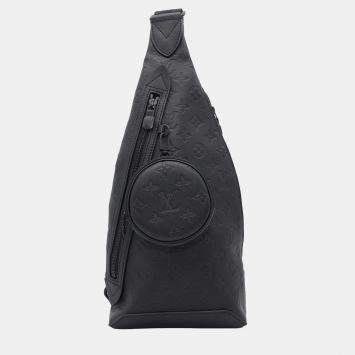 Louis Vuitton Black Monogram Shadow Duo Sling Body Bag 