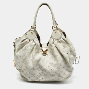 Louis Vuitton White Monogram Mahina Leather Surya L Bag