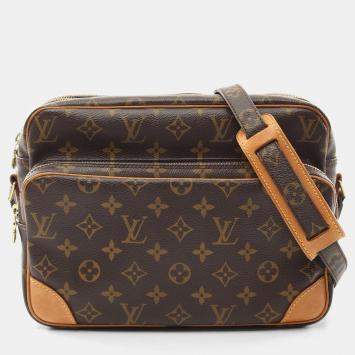 Pre Owned Louis Vuitton Brown Monogram Canvas Nile Shoulder Bag