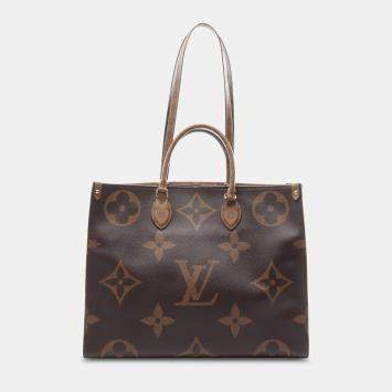Louis Vuitton Brown Monogram Giant Reverse On-The-Go GM Shoulder Bag
