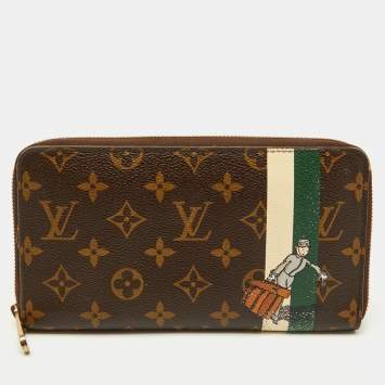 Pre Owned Louis Vuitton Monogram Canvas Groom Zippy Organiser